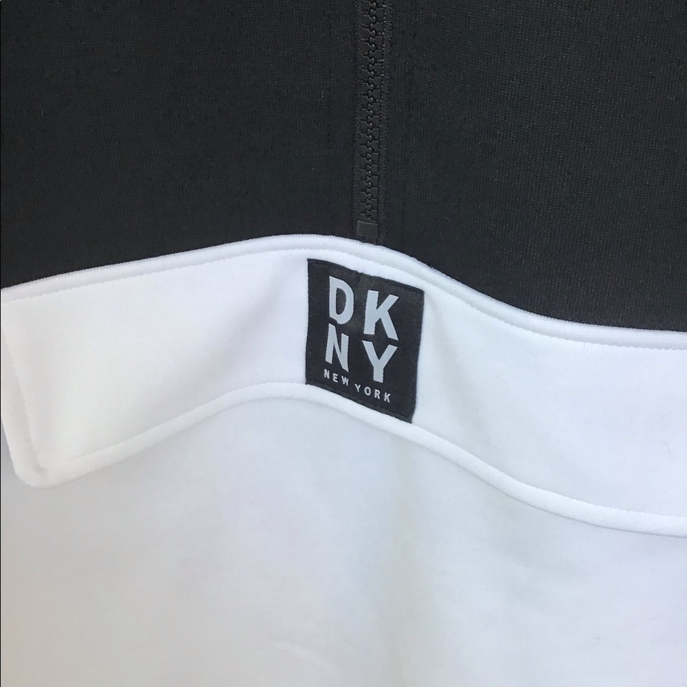 DKNY Sport Woman’s 1/2 Zip Pullover Black / White - Picture 5 of 7